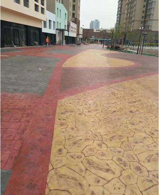 河南公园广场艺术压印路面道路改造工程混凝土压花地坪施工队